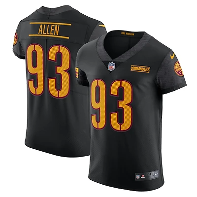 Maillot Nike Jonathan Allen pour homme, noir, Washington Commanders, Alternate Vapor Elite