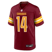 Men's Nike Josh Johnson  Burgundy Washington Commanders Team Game Jersey