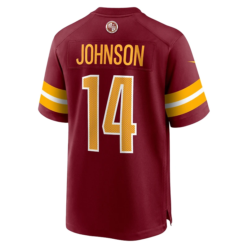 Men's Nike Josh Johnson  Burgundy Washington Commanders Team Game Jersey