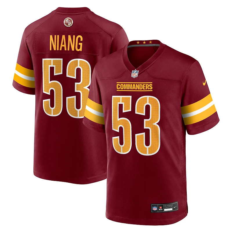 Maillot Nike Lucas Niang Bordeaux pour homme des Washington Commanders