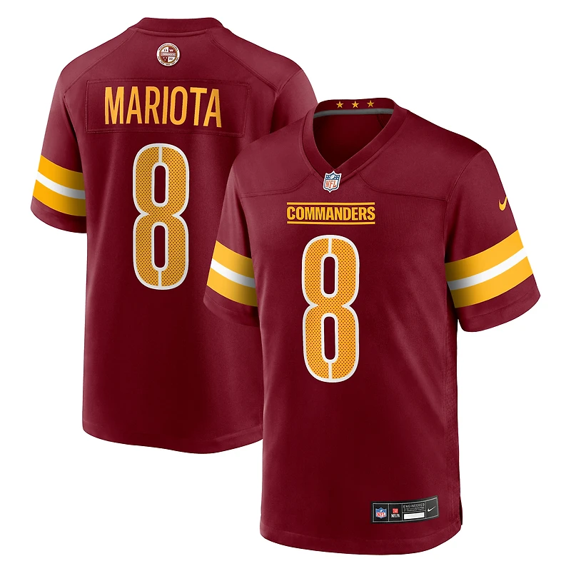 Men's Nike Marcus Mariota  Burgundy Washington Commanders Team Game Jersey