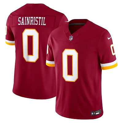Men's Nike Mike Sainristil Burgundy Washington Commanders Vapor F.U.S.E. Stitched Limited Jersey
