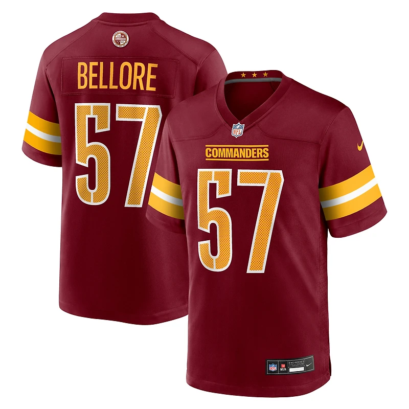 Maillot Nike Nick Bellore bordeaux pour homme des Washington Commanders