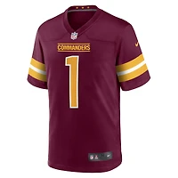 Men's Nike Number 1 Dad Burgundy Washington Commanders Game Jersey
