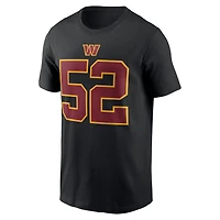 Men's Nike Sonny Styles Black Washington Commanders  Name & Number T-Shirt