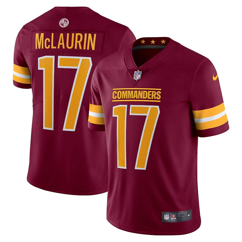 Maillot Nike Terry McLaurin pour hommes, bordeaux, Washington Commanders Vapor Limited