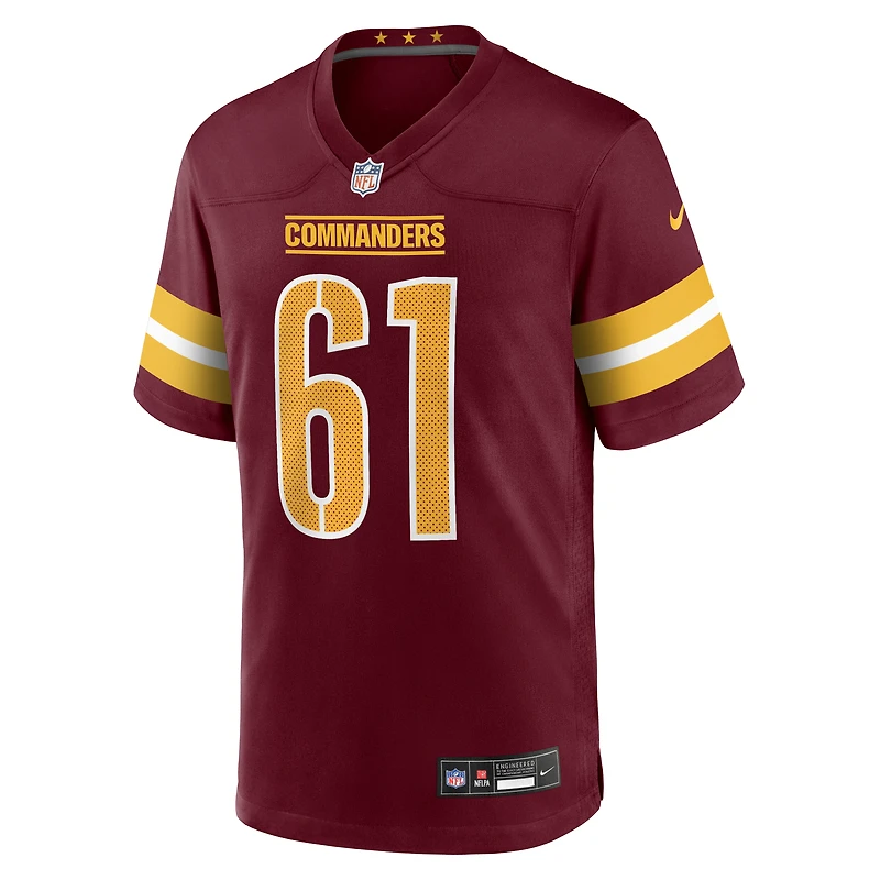 Maillot Nike Tyler Cooper Bordeaux pour homme des Washington Commanders