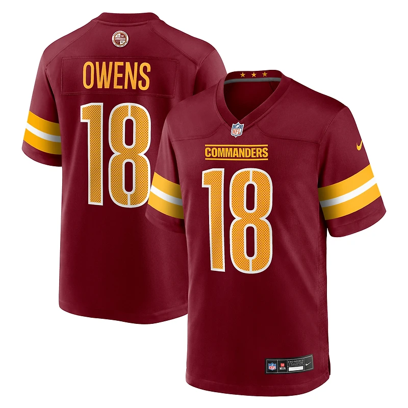 Men's Nike Tyler Owens Burgundy Washington Commanders Team Game Jersey