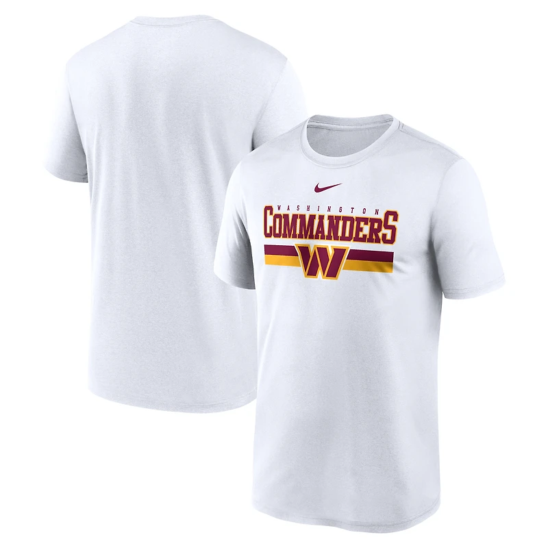 T-shirt Nike Washington Commanders Legend Dri-FIT blanc pour homme