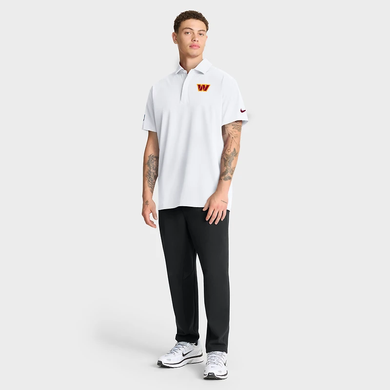 Men's Nike White Washington Commanders Sideline Woven Dri-FIT Polo