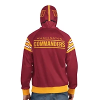Men's Pro Player Burgundy/Gold Washington Commanders Helmet Full-Zip Hooded Track Jacket