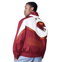 Veste légère à fermeture éclair complète Washington Commanders Tape II pour homme, couleur blanc/bordeaux, Pro Player