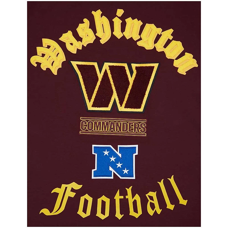 T-shirt Pro Standard Washington Commanders Old English bordeaux pour homme