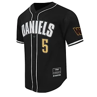 Maillot de baseball à boutons en maille Pro Standard Jayden Daniels pour homme, noir, Washington Commanders