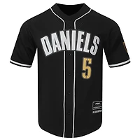 Maillot de baseball à boutons en maille Pro Standard Jayden Daniels pour homme, noir, Washington Commanders