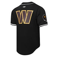 Maillot de baseball à boutons en maille Pro Standard Jayden Daniels pour homme, noir, Washington Commanders
