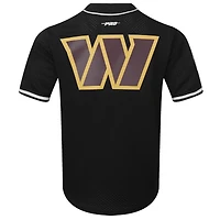 Maillot de baseball à boutons en maille Pro Standard Jayden Daniels pour homme, noir, Washington Commanders