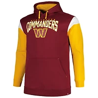 Profil pour hommes Bordeaux Washington Commanders Big & Tall Trench Battle Pull à capuche