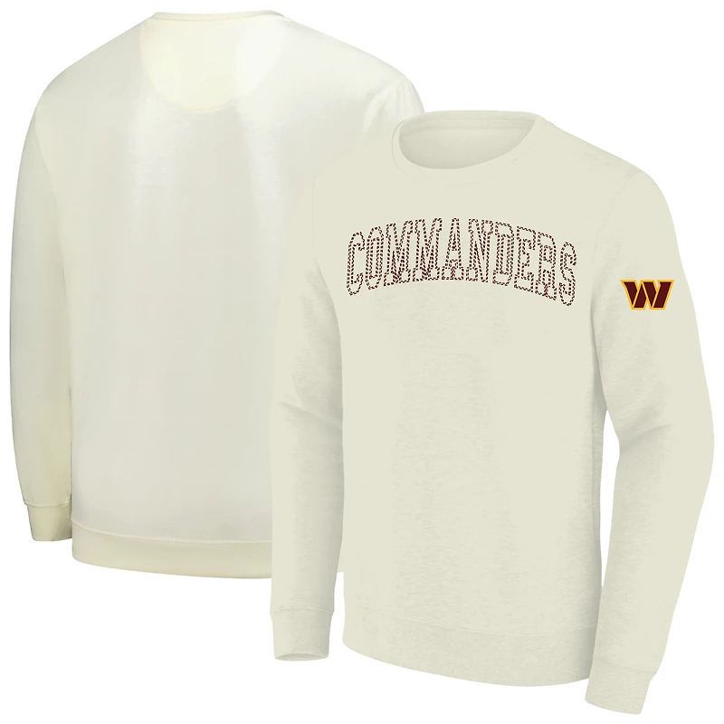 Sweat-shirt polaire grande taille pour homme, couleur crème