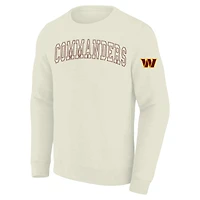 Sweat-shirt polaire grande taille pour homme, couleur crème, Washington Commanders