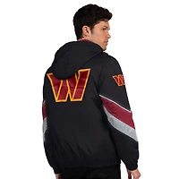 Men's Starter Black/Burgundy Washington Commanders Thursday Night Gridiron Full-Zip Jacket