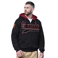 Men's Starter Black Washington Commanders Big Shot Full-Zip Double Hoodie