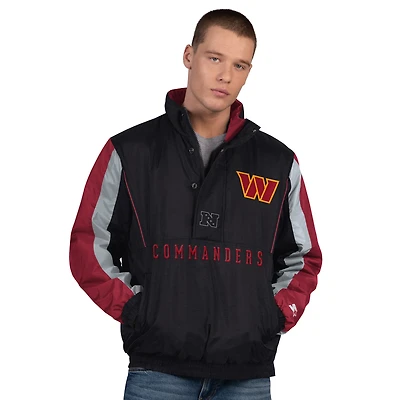 Men's Starter  Black Washington Commanders Thursday Night Gridiron Half-Zip Jacket