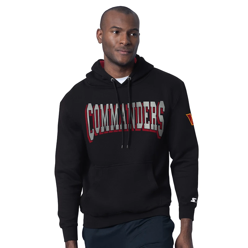 Sweat à capuche noir Starter pour homme Washington Commanders Thursday Night Gridiron