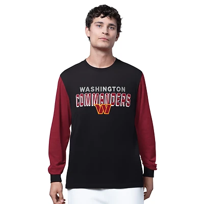 Men's Starter Black Washington Commanders Thursday Night Gridiron Long Sleeve T-Shirt