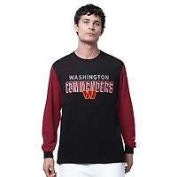 T-shirt à manches longues Starter Black Washington Commanders pour homme, match de football américain du jeudi soir