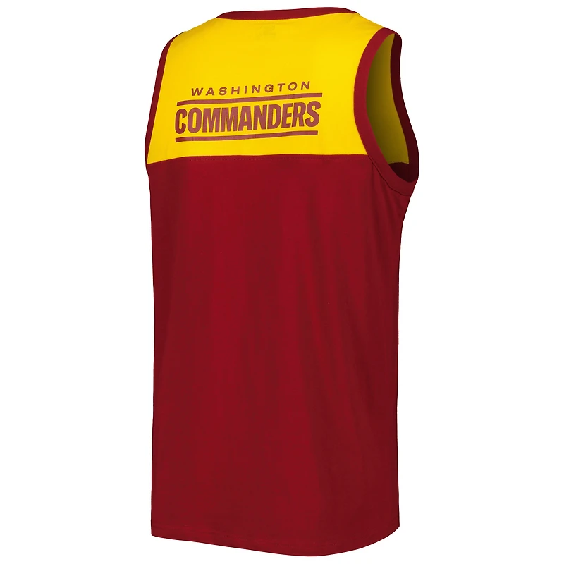Débardeur mode Starter bordeaux/or Washington Commanders Logo Touchdown pour homme