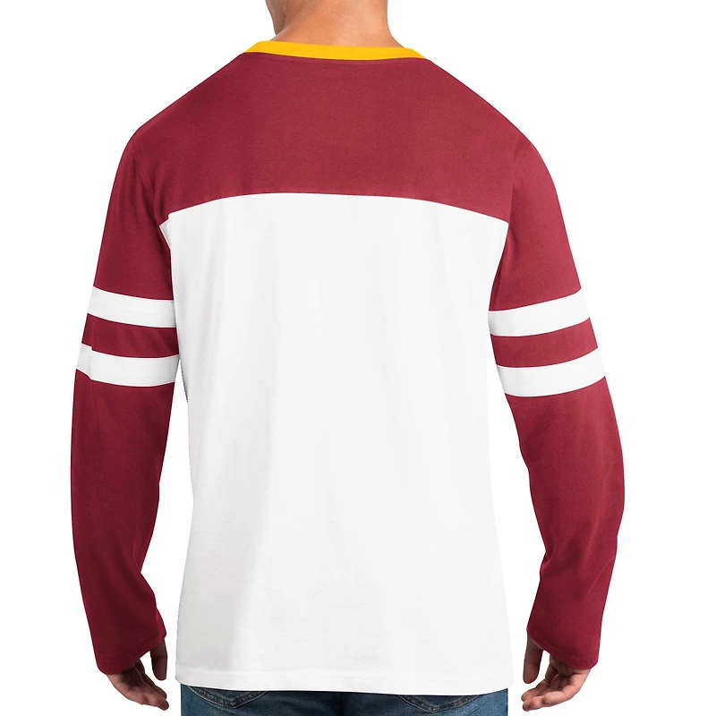 Men's Starter Burgundy/White Washington Commanders Halftime Long Sleeve T-Shirt