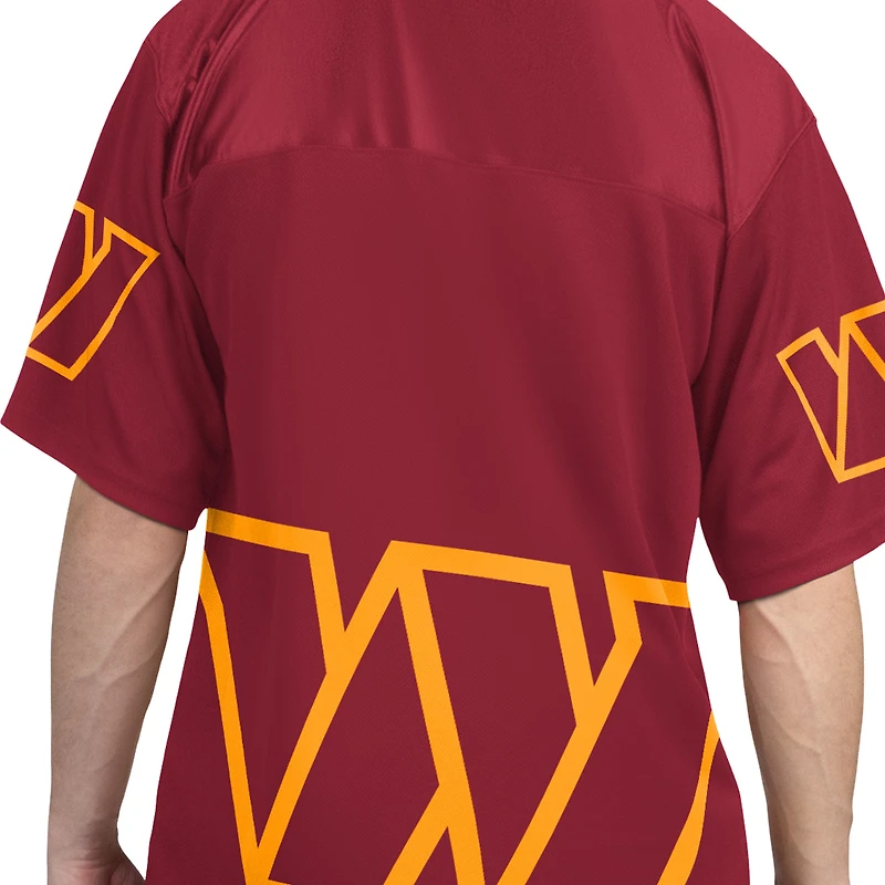 Pack de t-shirts à manches courtes et longues Starter pour homme, bordeaux blanc, Washington Commanders