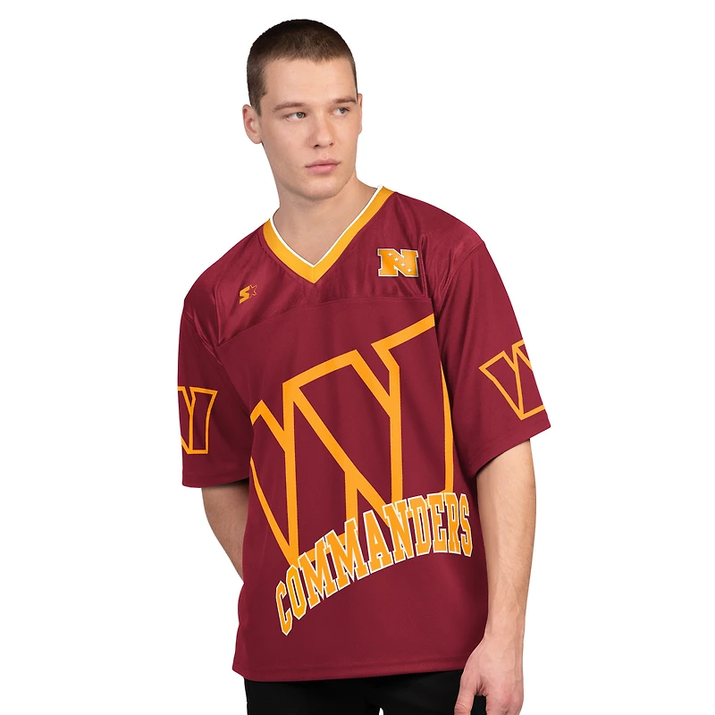 Pack de t-shirts à manches courtes et longues Starter pour homme, bordeaux blanc, Washington Commanders