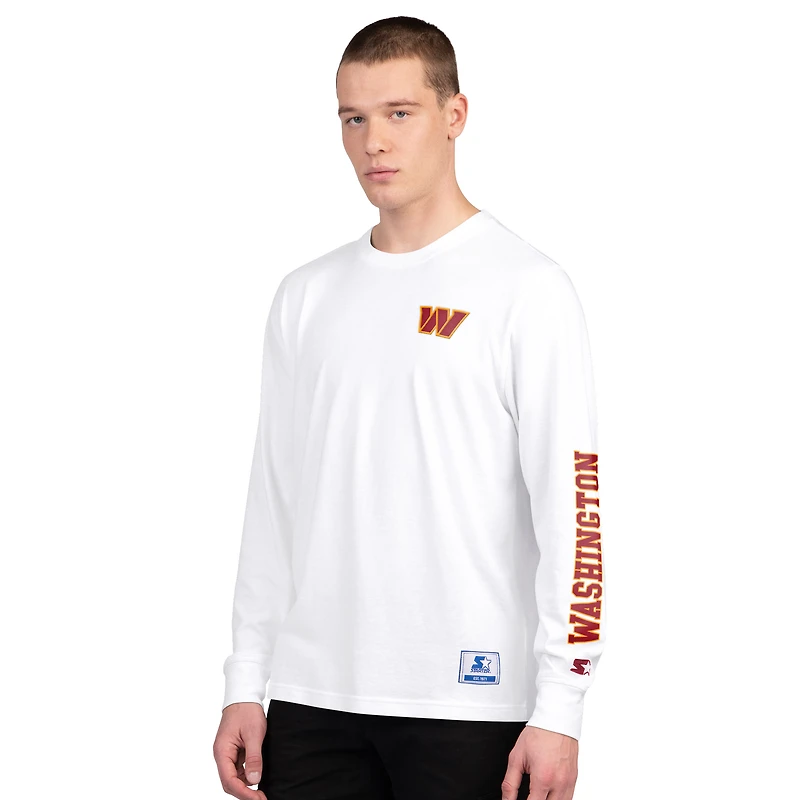 Men's Starter  Burgundy/White Washington Commanders Short Sleeve & Long T-Shirt Combo Pack
