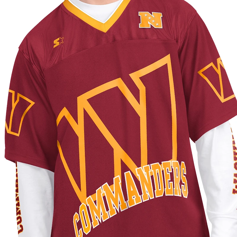 Men's Starter  Burgundy/White Washington Commanders Short Sleeve & Long T-Shirt Combo Pack