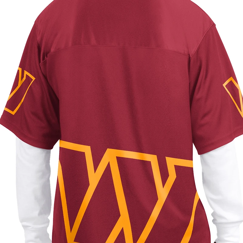 Men's Starter  Burgundy/White Washington Commanders Short Sleeve & Long T-Shirt Combo Pack