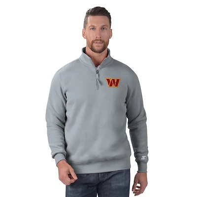 Sweat-shirt à capuche zippé classique gris pour homme des Washington Commanders