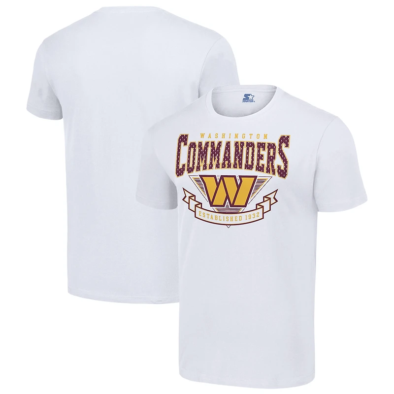 Men's Starter White Washington Commanders 80s Inspired Team Logo T-Shirt