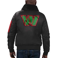 Veste Starter x Ty Mopkins pour homme Black Washington Commanders History Month Satin Full-Zip Jacket