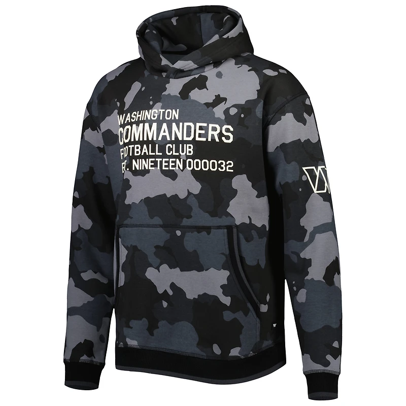 Men's The Wild Collective Black Washington Commanders Camo Pullover Hoodie