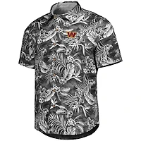 Chemise boutonnée Tommy Bahama Black Washington Commanders Aqua Lush pour homme