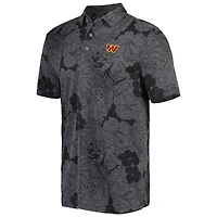 Men's Tommy Bahama Black Washington Commanders Big & Tall Miramar Blooms Polo