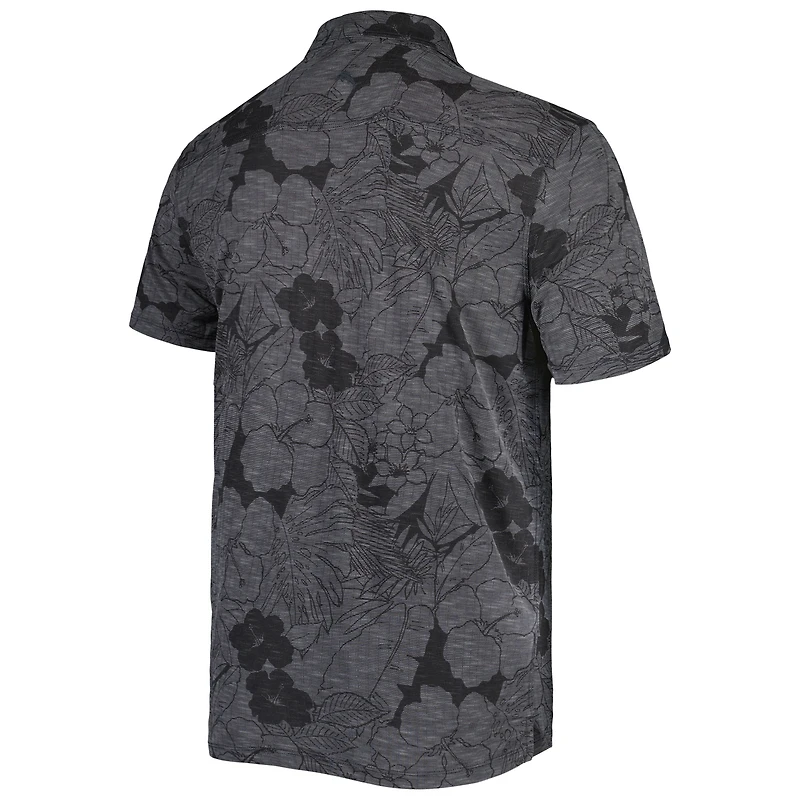 Men's Tommy Bahama Black Washington Commanders Big & Tall Miramar Blooms Polo