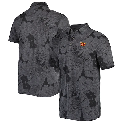 Men's Tommy Bahama Black Washington Commanders Big & Tall Miramar Blooms Polo