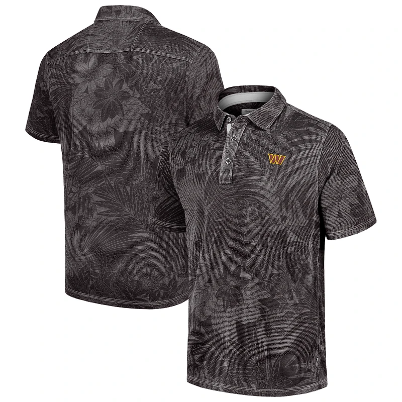Men's Tommy Bahama Black Washington Commanders Sport Santiago Paradise Polo