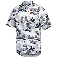 Chemise boutonnée Tommy Bahama Washington Commanders Sport Tropical Horizons pour homme, noir