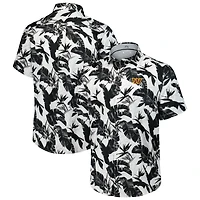 Chemise boutonnée noire pour homme Tommy Bahama Washington Commanders Sunnyvale Blooms Camp