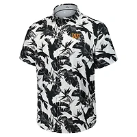 Chemise boutonnée noire pour homme Tommy Bahama Washington Commanders Sunnyvale Blooms Camp