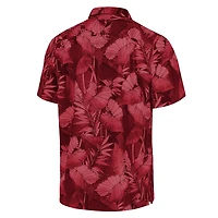 Chemise boutonnée pour homme Tommy Bahama Bordeaux Washington Commanders Coast Nuevo Fronds Camp